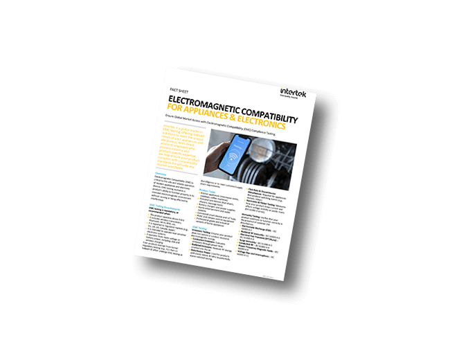 Appliance EMC Testing fact sheet
