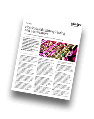 Horticultural Lighting Testing & Certification | Fact Sheet