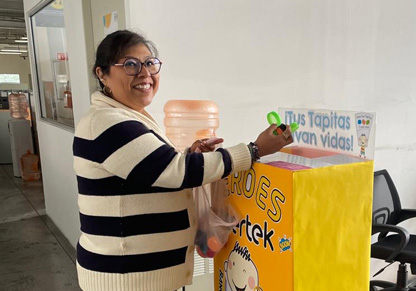Collecting bottle caps to fund cancer care