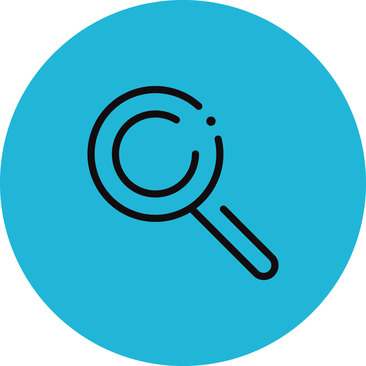 Illustration of a magnifying glass