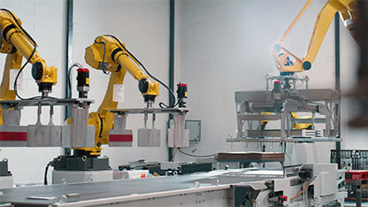 Robotics, machine and engineering in factory for industry 4.0, programming and manufacturing. Advanced technology, electronics or automation for workflow, efficiency and innovation at assembly line