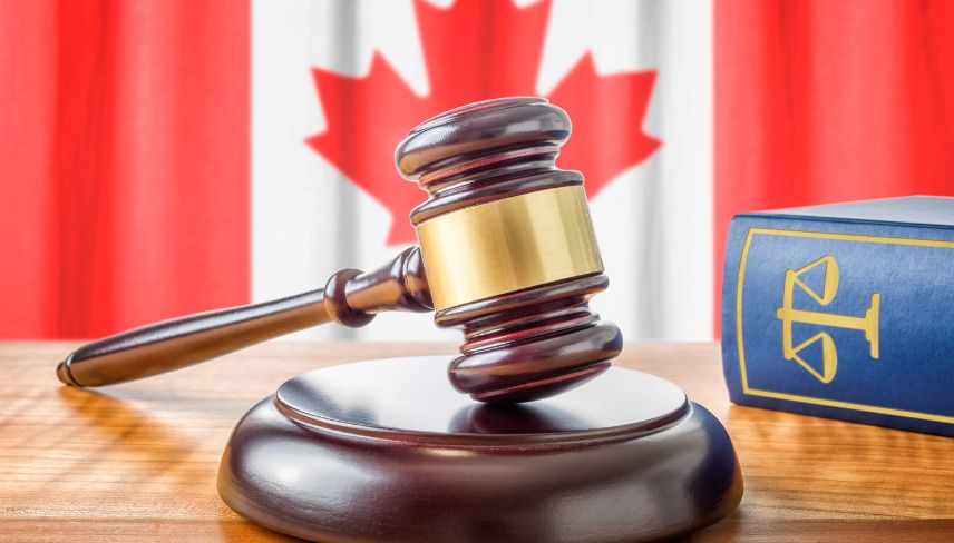Canadian justice system concept.